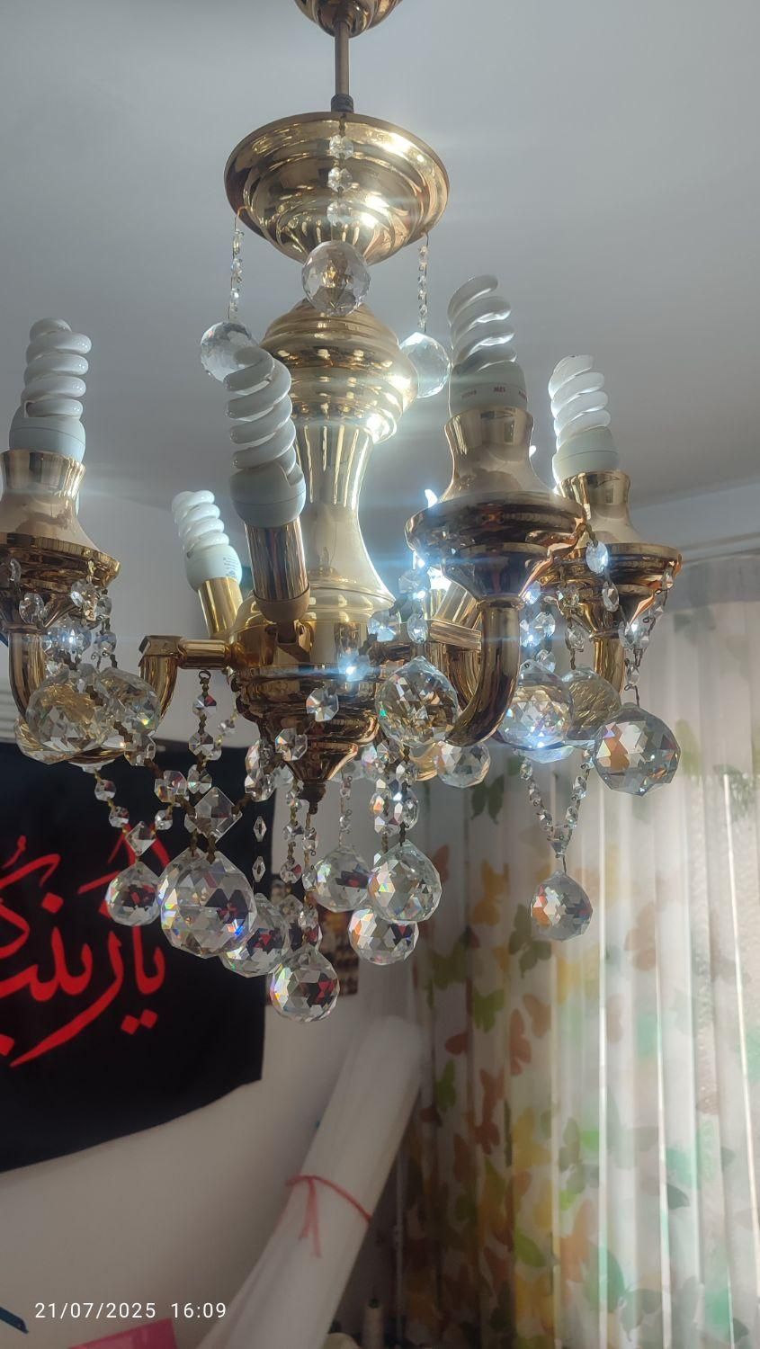 لوستر سقفی ۹ شعله|لوستر و چراغ آویز|همدان, |دیوار