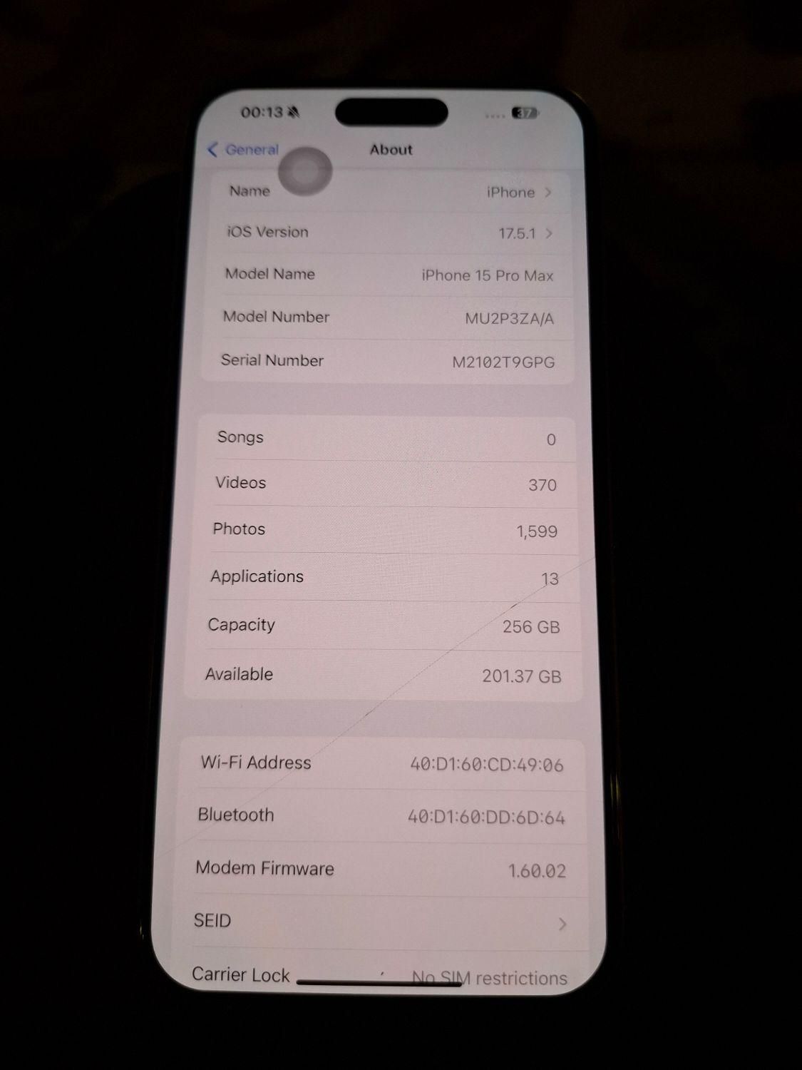 اپل iPhone 15 Pro Max با حافظهٔ ۲۵۶ گیگابایت|موبایل|یاسوج, |دیوار