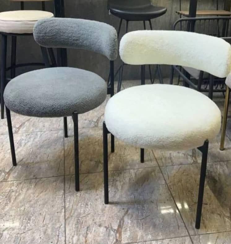 میز و صندلی ناهارخوری پارچه تدی و فلز|کافی‌شاپ و رستوران|تهران, خرمشهر|دیوار