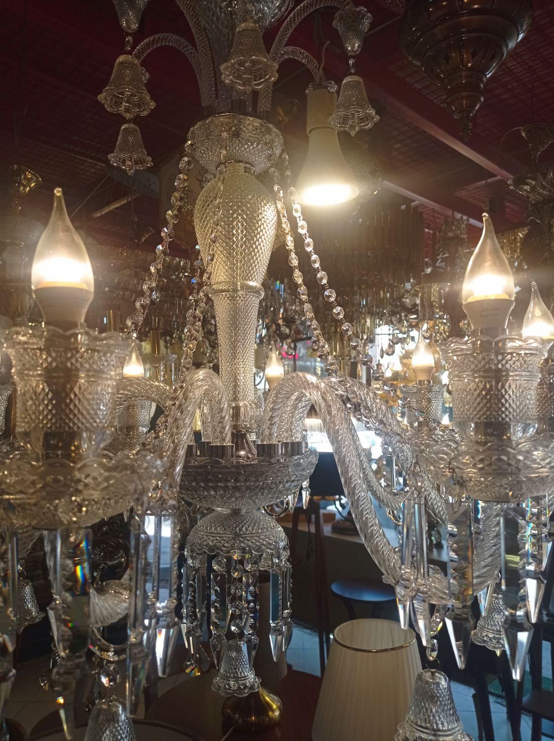 لوستر باکارات کریستال ۶ شاخه|لوستر و چراغ آویز|کرمان, |دیوار