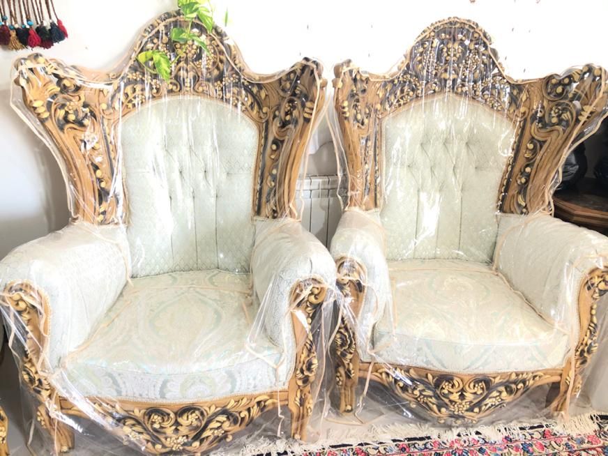 مبلمان سلطنتی منبت کاری هردو رو چوب روس|مبلمان خانگی و میز عسلی|شیراز, زرهی|دیوار