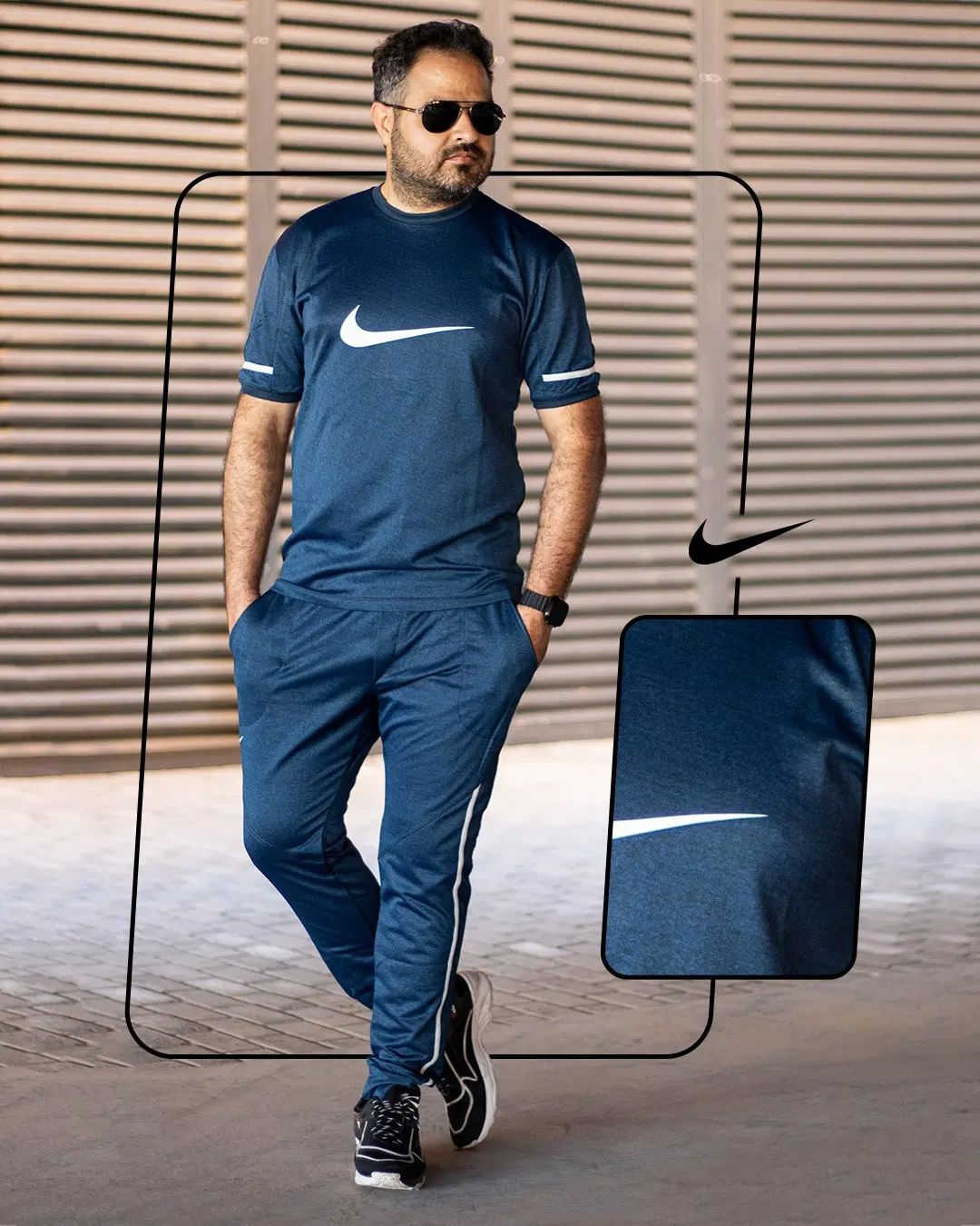 ست تیشرت شلوار آبی مردانه آستین کوتاه nike|لباس|تهران, اتحاد|دیوار