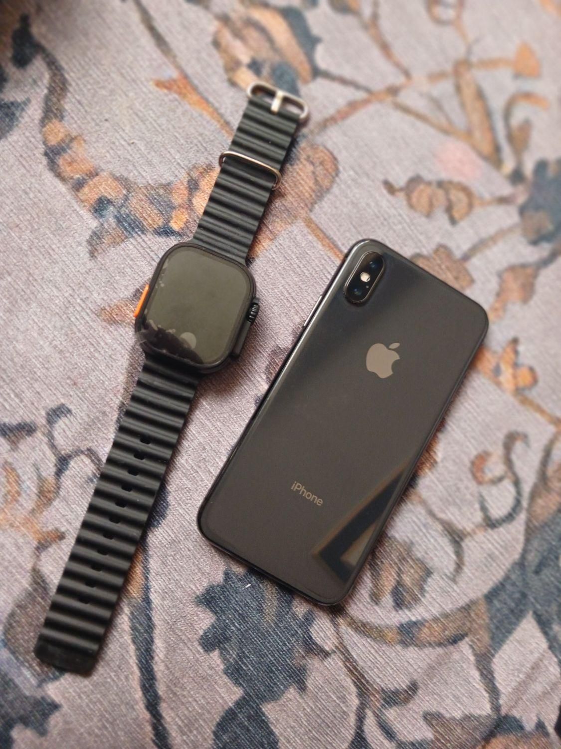 اپل iPhone X با حافظهٔ ۲۵۶ گیگابایت همراه اپل واچ|موبایل|کرج, منظریه|دیوار