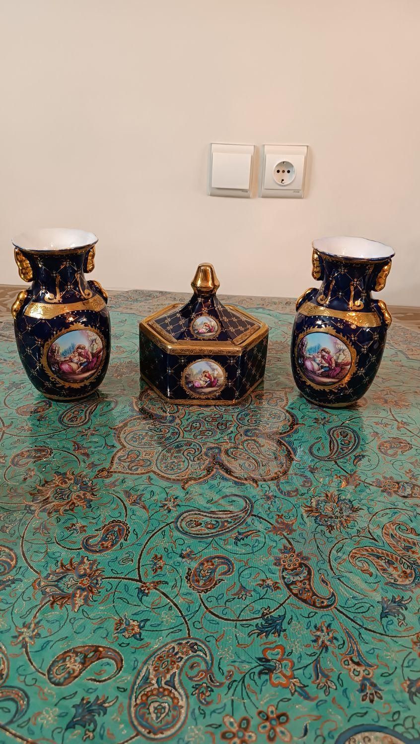ست گلدان و شکلات خوری سرمه ای|صنایع دستی و سایر لوازم تزئینی|اصفهان, خواجو|دیوار