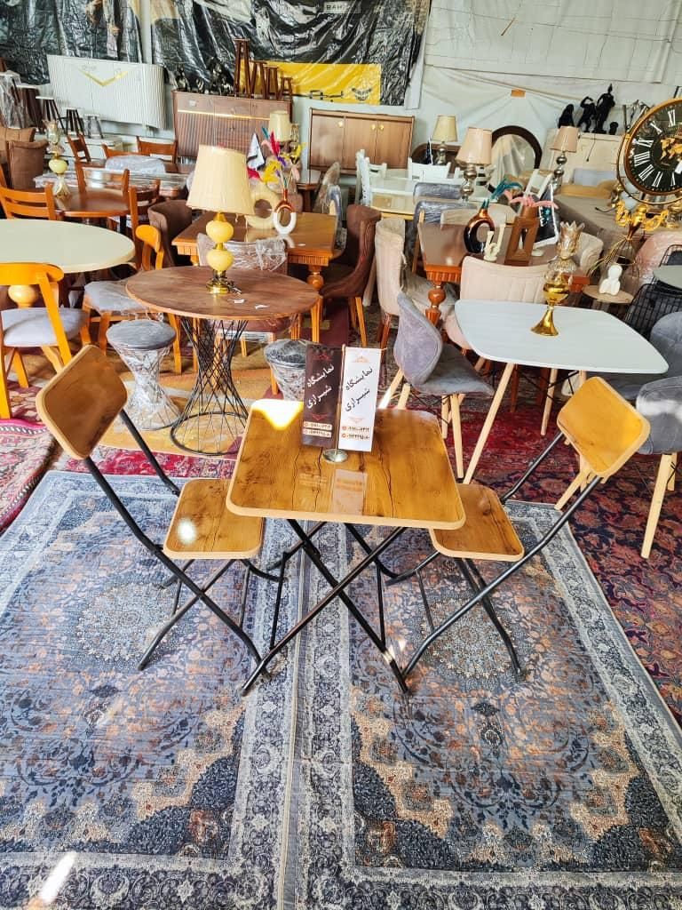 میز و صندلی کافه ای دو نفره تاشو تک و عمده|میز و صندلی غذاخوری|شیراز, وزیرآباد|دیوار