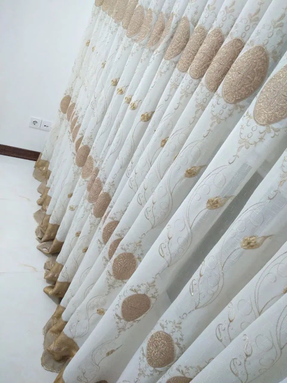 پرده کتان  ژاپن دو عدد هم شکل و هم اندازه۲*۲/۷۰|پرده، رانر، رومیزی|تهران, فلاح|دیوار