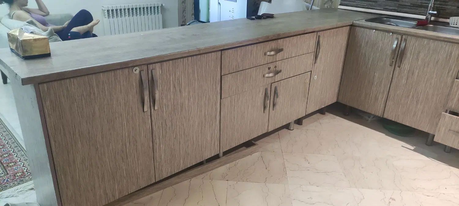 کابینت دست دوم همراه با گاز رومیزی و هود و سینک|مصالح و تجهیزات ساختمان|تهران, پونک|دیوار