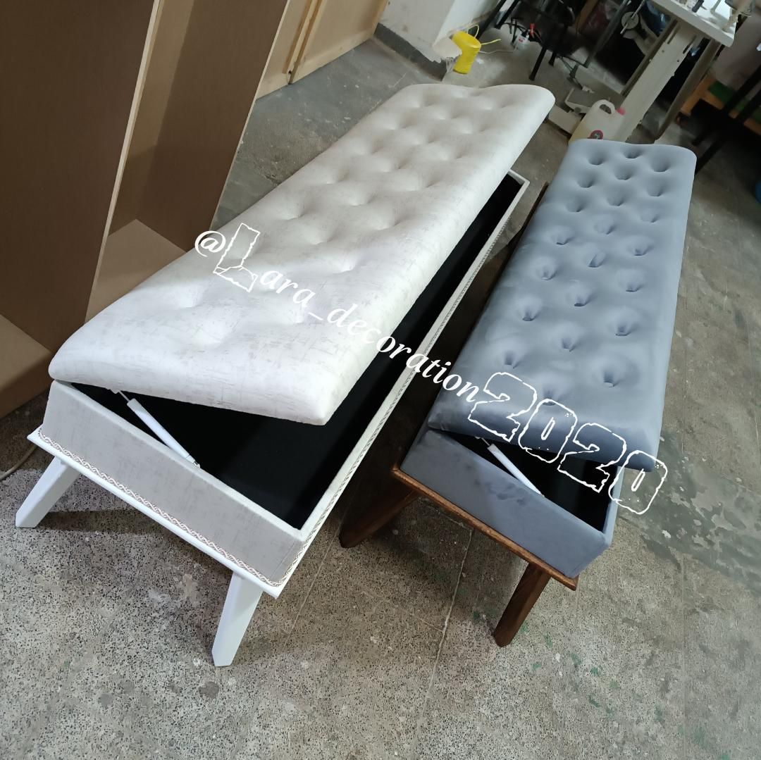 نیمکت پاف پایه چوبی کد 591|صندلی و نیمکت|تبریز, |دیوار