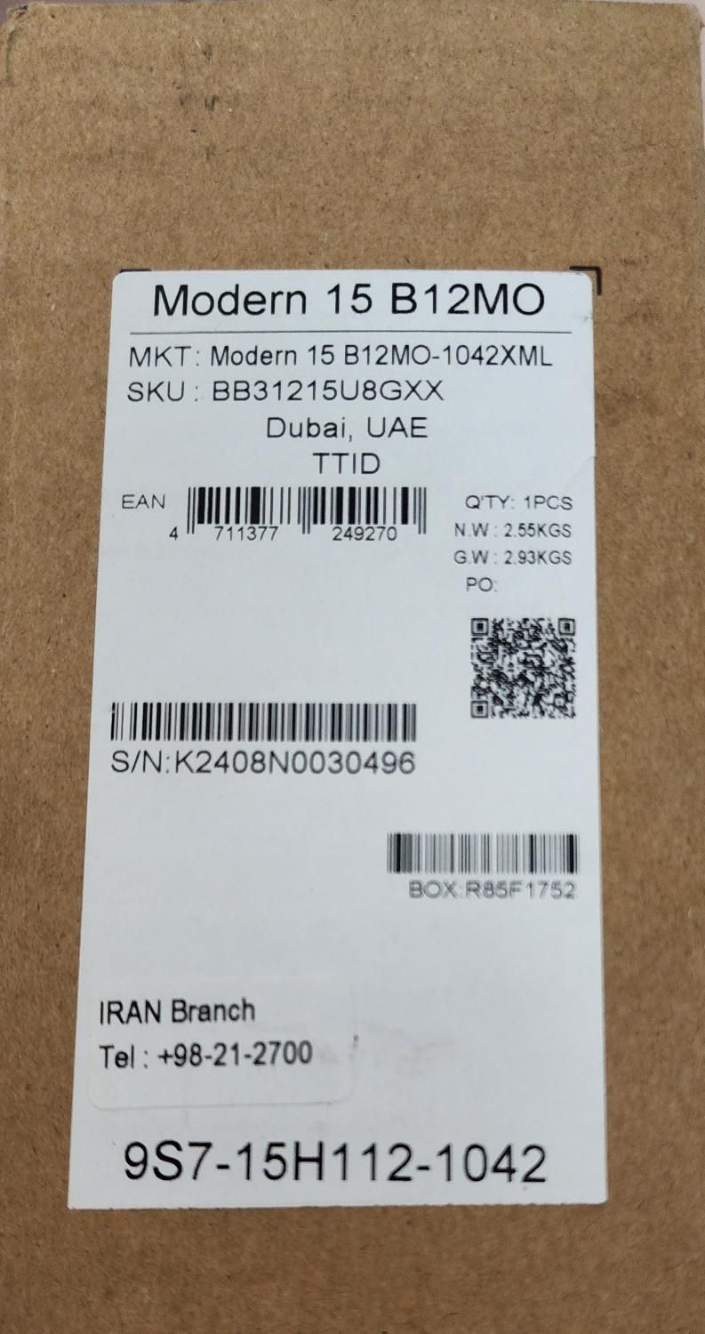 لپ تاپ MSI مدل Modern15 B12Mo|رایانه همراه|تهران, کوی نوبنیاد|دیوار