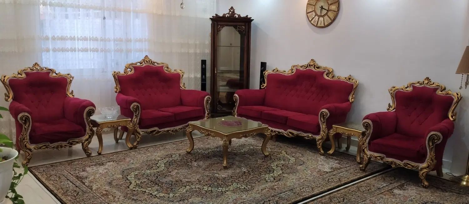 مبلمان هفت نفره، میز عسلی و میز جلو|مبلمان خانگی و میز عسلی|رشت, عینک|دیوار