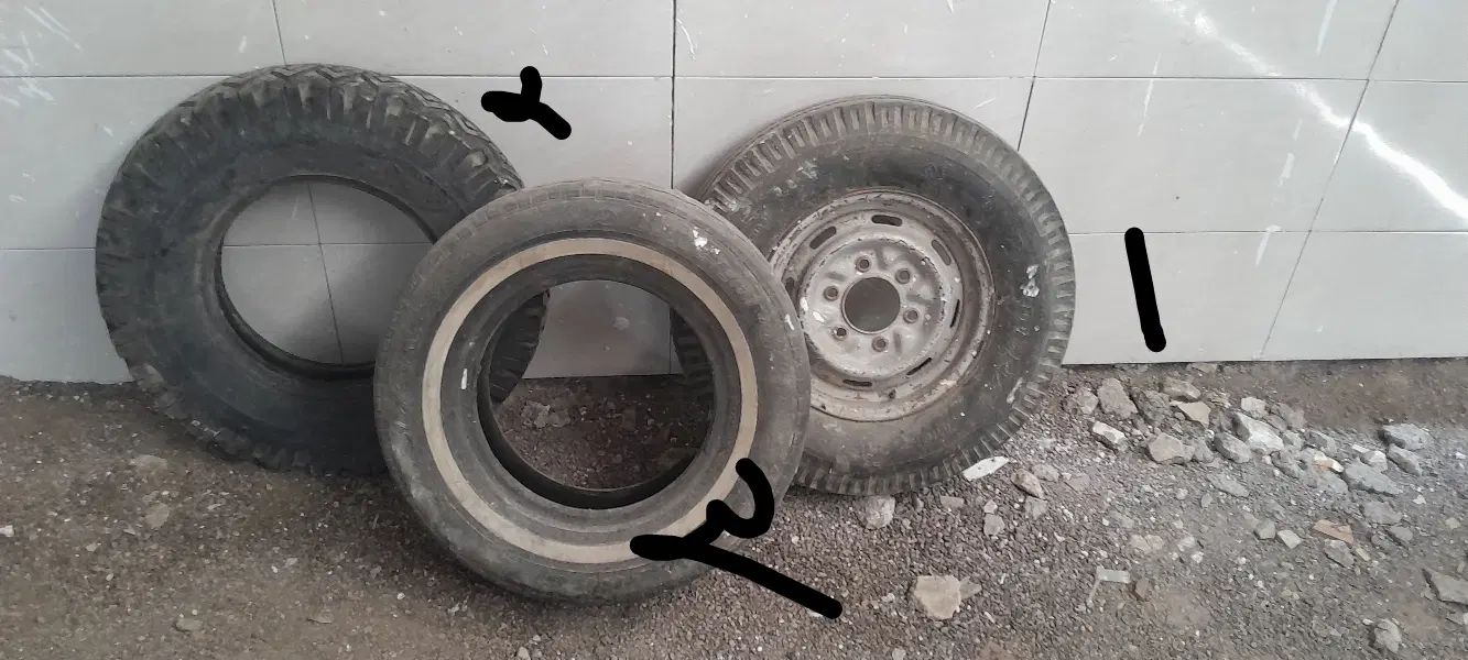 ۳عدد لاستیک مزدا دوکابین|قطعات یدکی و لوازم جانبی|رشت, خرسندی|دیوار