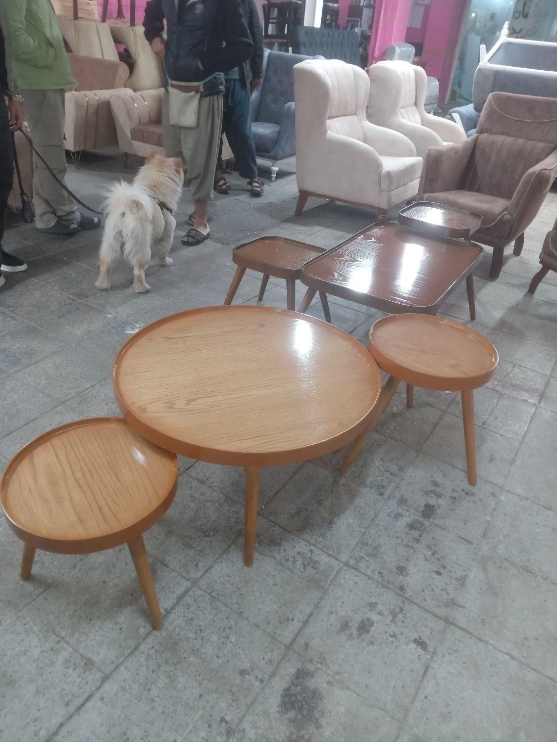 میز عسلی جلومبلی چوبی رنگی فندقی|مبلمان خانگی و میز عسلی|تهران, شهرک ولیعصر جنوبی|دیوار