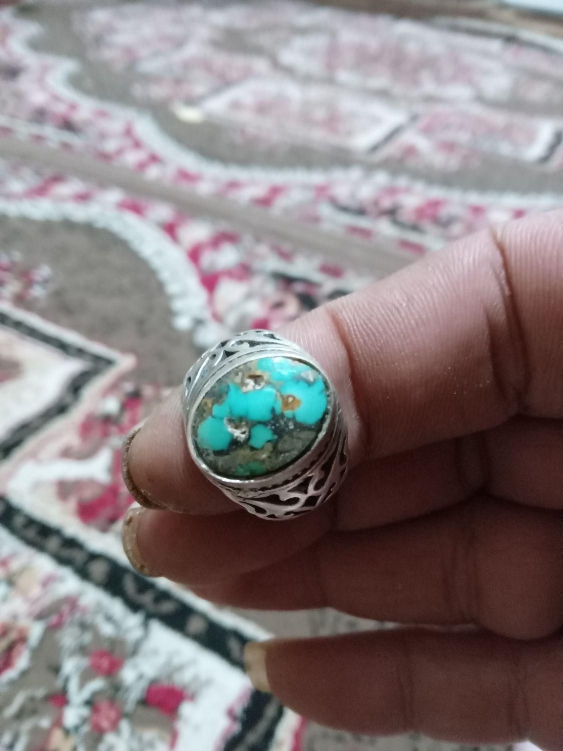 انگشتر عقیق فیروزه|جواهرات|تهران, اتحاد|دیوار