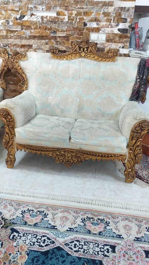 مبل سلطنتی ۷ نفره|مبلمان خانگی و میز عسلی|رشت, توشیبا|دیوار