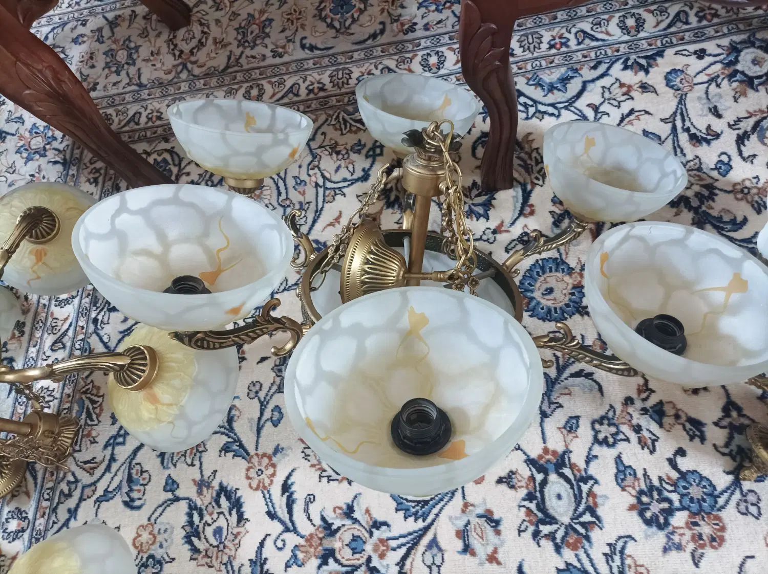 یک جفت لوستر ۶ شاخه|لوستر و چراغ آویز|اصفهان, پروین|دیوار