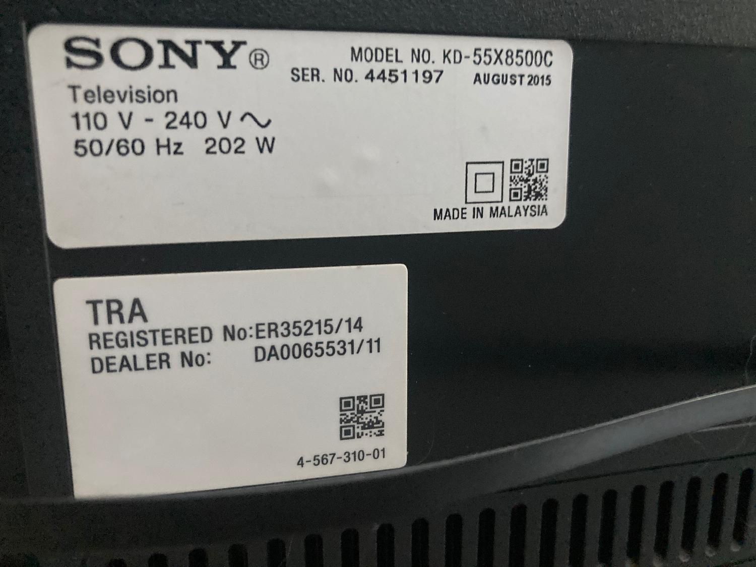 ال ای دی سونی اصل مالزی Sony 55x8500c|تلویزیون و پروژکتور|تهران, شمس‌آباد|دیوار