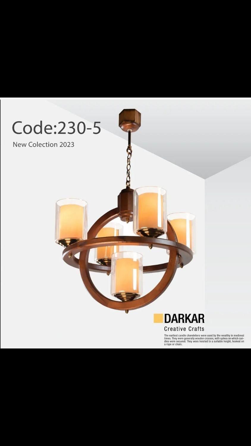 لوستر چوبی مدل رومن|لوستر و چراغ آویز|کرج, شاهین‌ویلا|دیوار