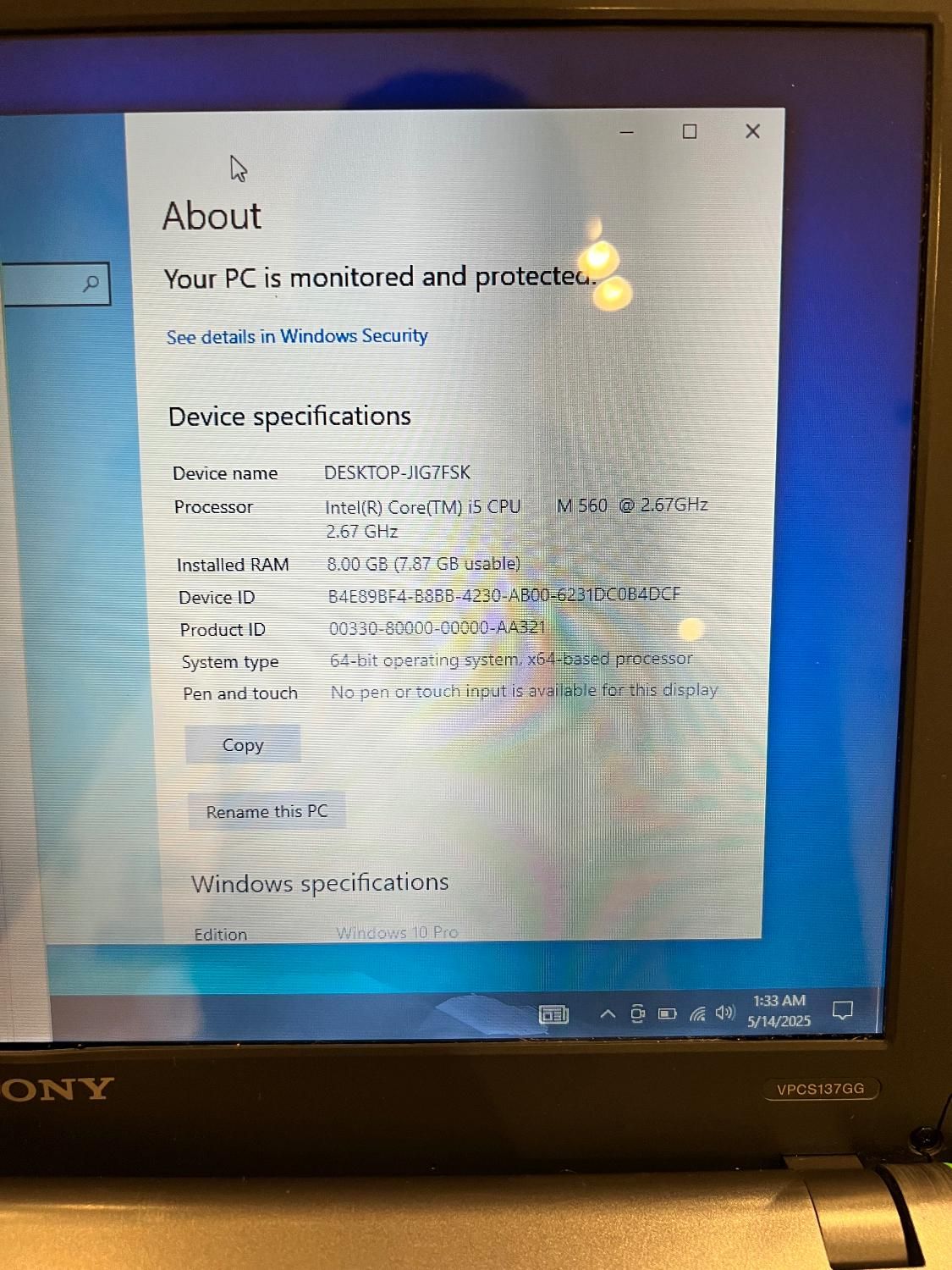 لپ تاپ سونی وایو کامپیوتر رایانه همراه Sony vaio|رایانه همراه|تهران, نیاوران|دیوار