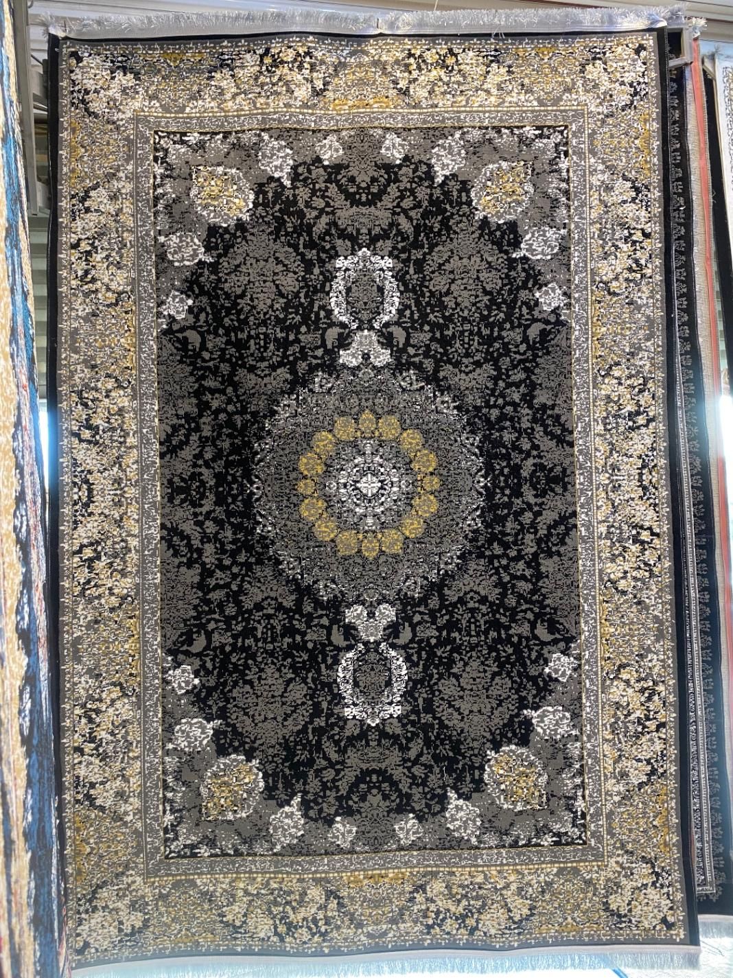 فرش ۱۰۰ تخته ترمه مشهد پتینه ابرنگی مناسب|فرش|تنکابن, |دیوار