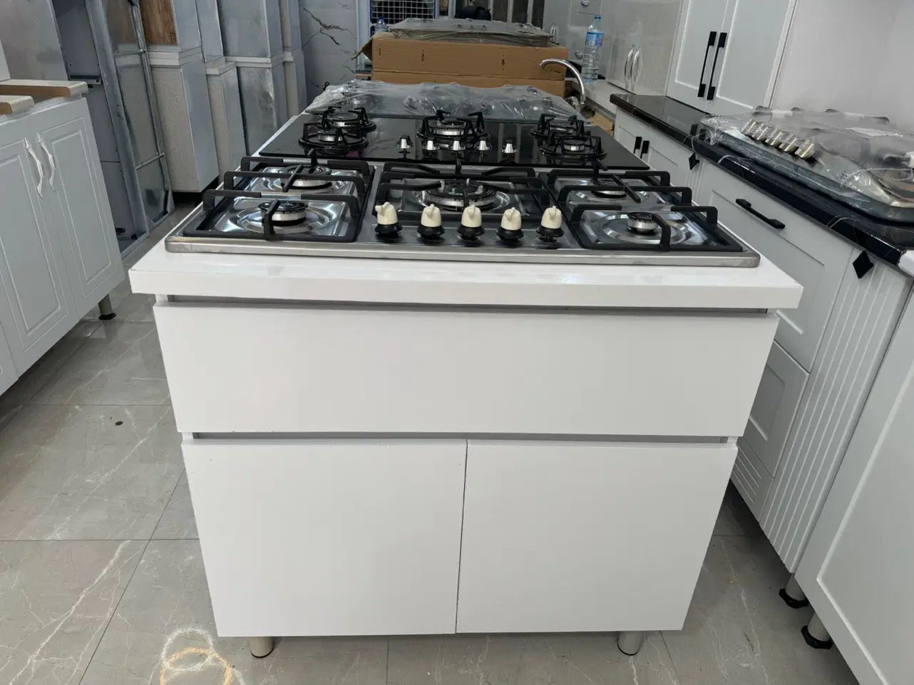 کابینت آماده زیرگازی دستگیره مخفی کد 02|مصالح و تجهیزات ساختمان|کرج, مصباح|دیوار