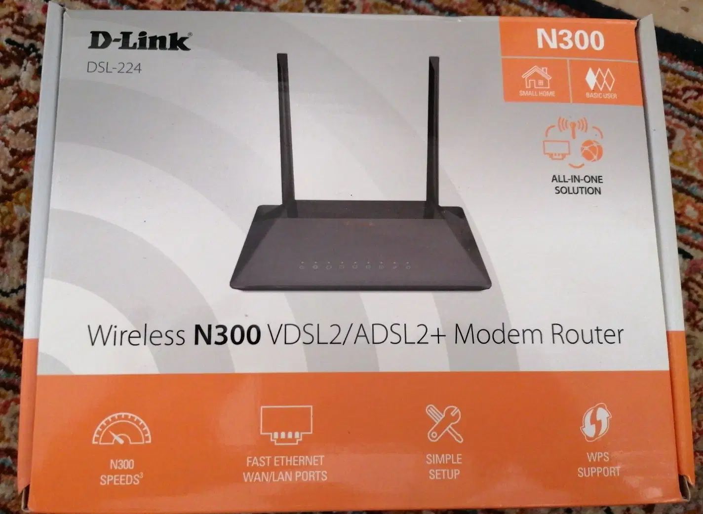 مودم روتر D-link بی‌سیم N300 مدلDSL-224|مودم و تجهیزات شبکه|تهران, کرمان|دیوار
