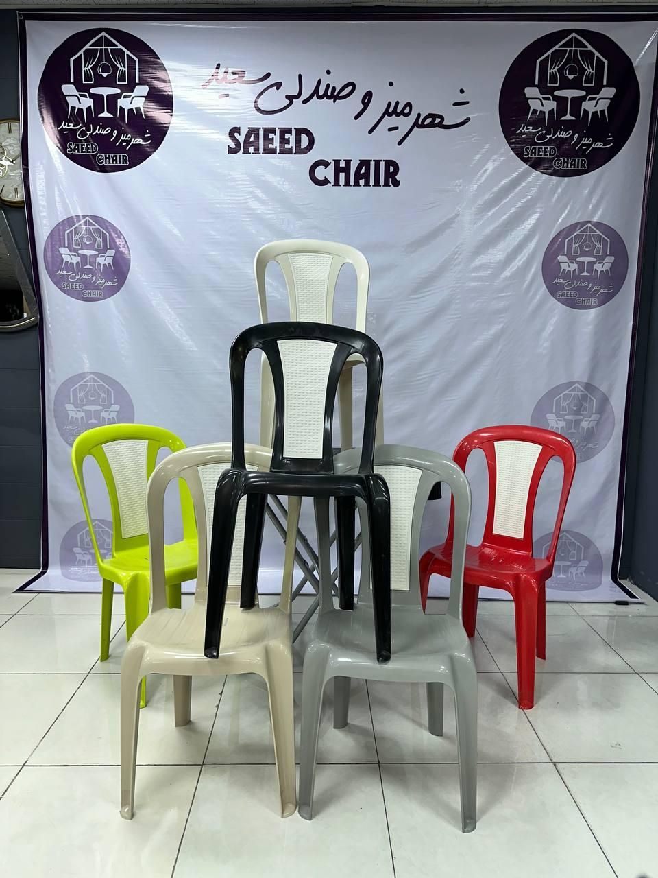 صندلی پلاستیکی ویلا باغ طرح ماه منیر کد t58900|میز و صندلی غذاخوری|کرج, شهرک سهرابیه|دیوار