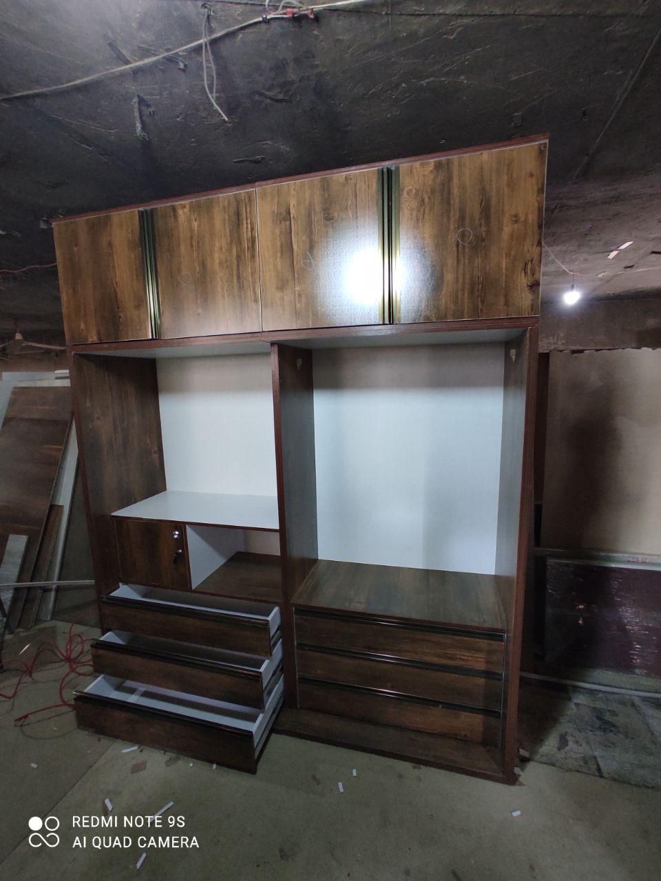 کمد دیواری متحرک درب ریلی (آنتیک طلایی)|جاکفشی، کمد، دراور|پاکدشت, پاکدشت (مامازند)|دیوار