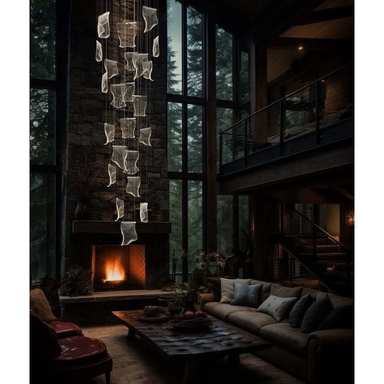 لوستر سقفی کریستالی طرح چروک 15 شاخه|لوستر و چراغ آویز|تهران, چیتگر جنوبی|دیوار