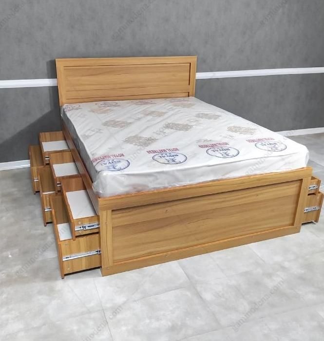 تخت خواب دونفره مدل درسا 6 کشو|تخت و سرویس خواب|همدان, |دیوار