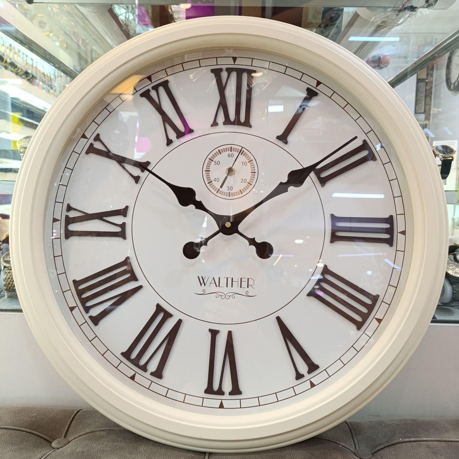 ساعت تمام چوب WALTHER دو موتوره م.تایوان بیصدا|ساعت دیواری و تزئینی|تبریز, |دیوار