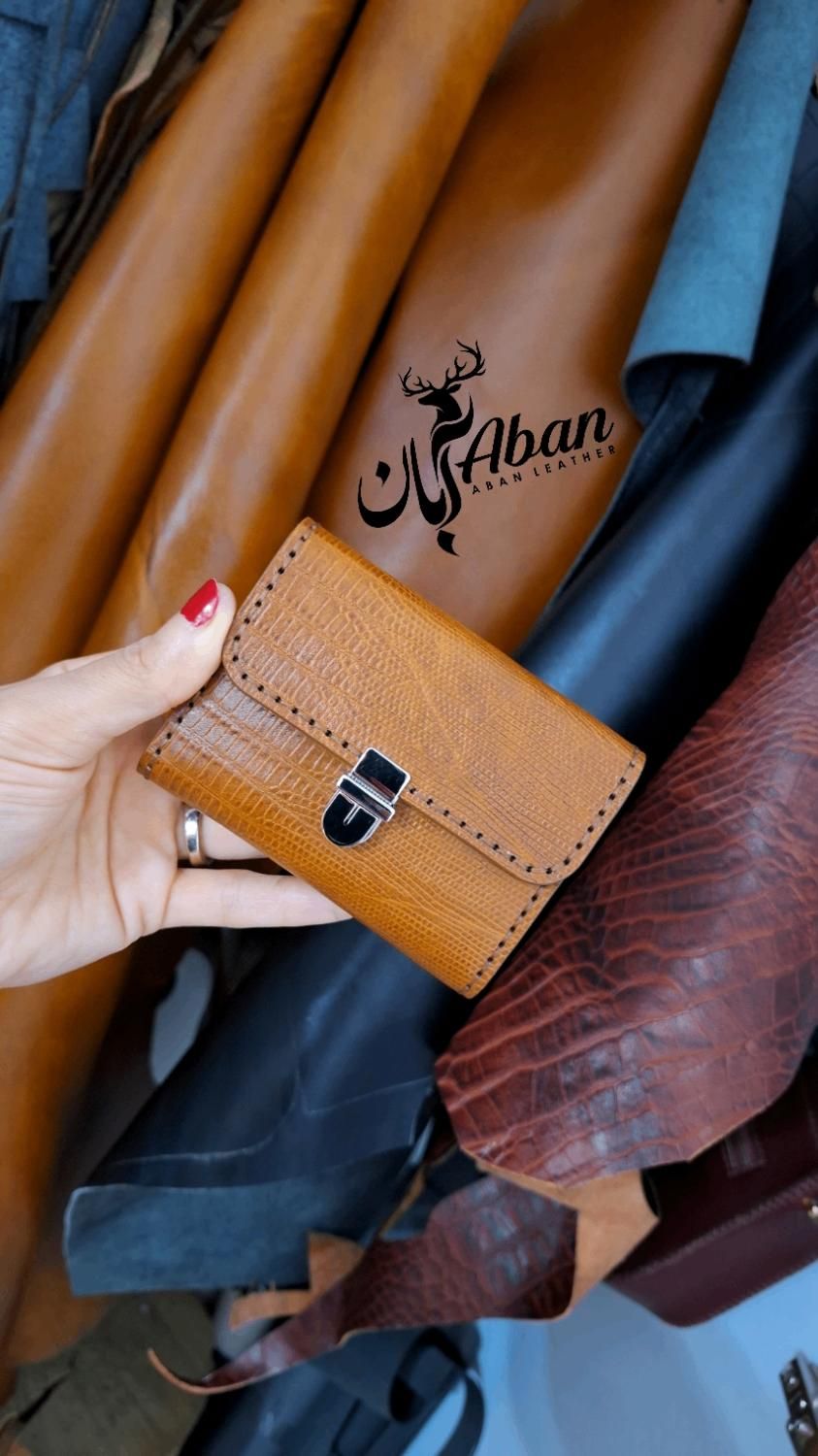 کیف کارت با چرم طبیعی دست دوز|کیف، کفش، کمربند|رشت, استقامت ۱|دیوار