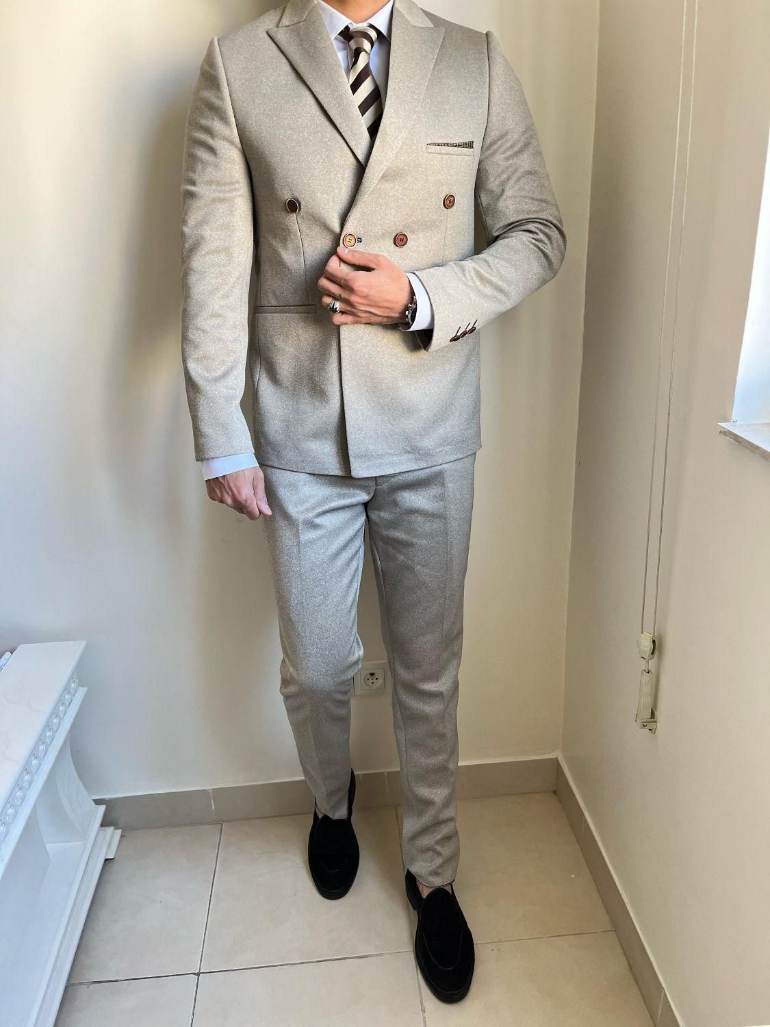 کت و شلوار کرم دبل|لباس|تبریز, |دیوار