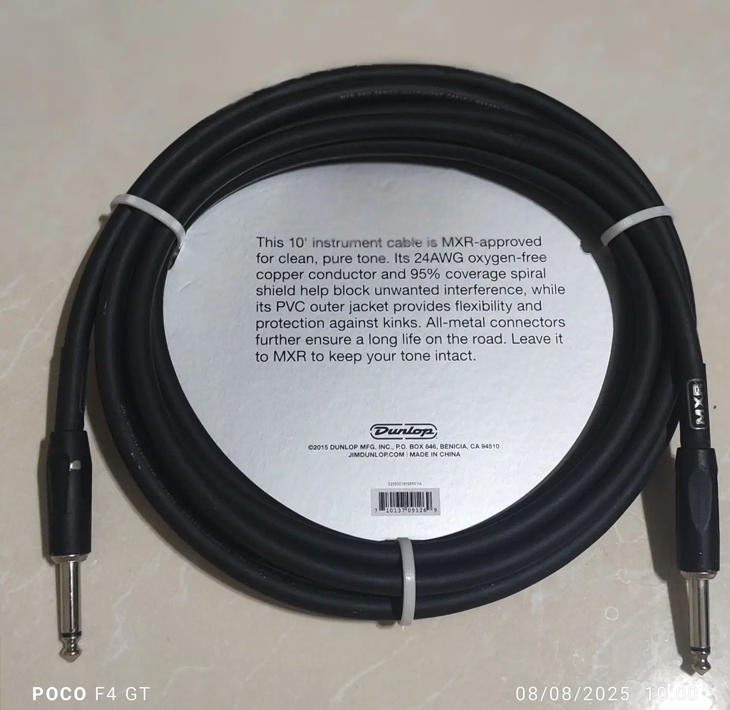 کابل صدا حرفه ای گیتار الکتریک برند MXR Jim Dunlop|گیتار، بیس، امپلیفایر|تهران, دارآباد|دیوار