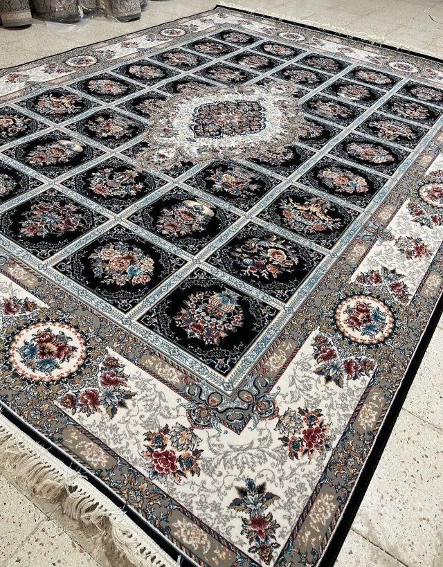 12 متری طرح افشان سرمه ای|فرش|اردبیل, |دیوار