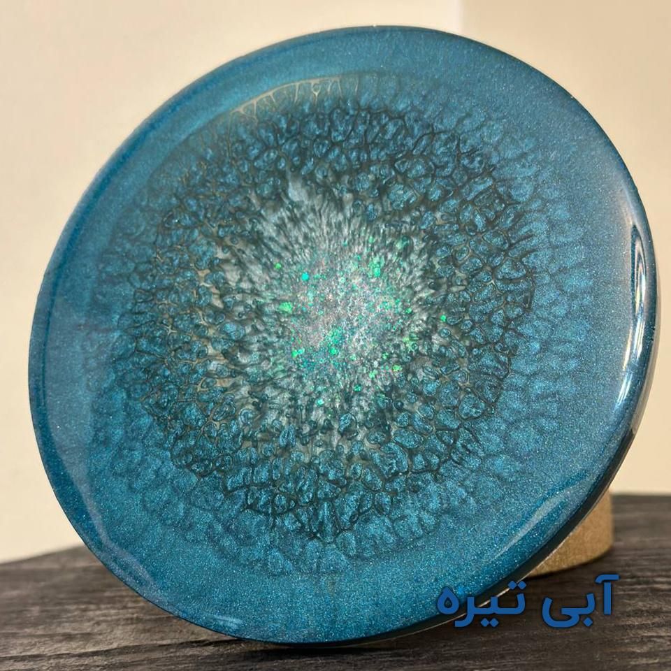 زیرلیوانی رزینی دایره قطر 12 سانت (آبی تیره)|صنایع دستی و سایر لوازم تزئینی|تهران, آذری|دیوار