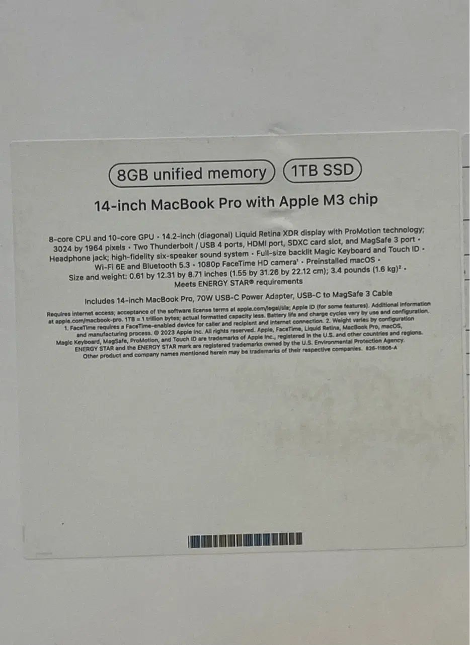 macbook pro M3 14inch 1tb/8ram اکبند|رایانه همراه|تهران, اکباتان|دیوار
