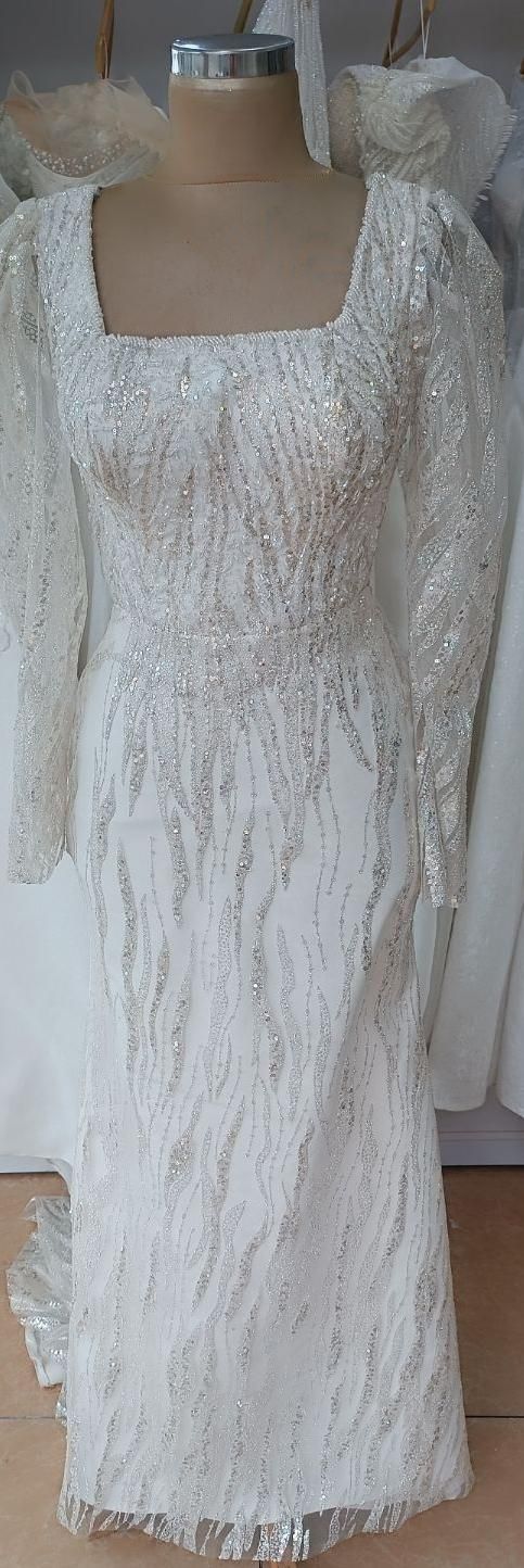 لباس عروس عقد،اروپایی دست دوز،مدل ماهی گول تکین|لباس|ارومیه, |دیوار