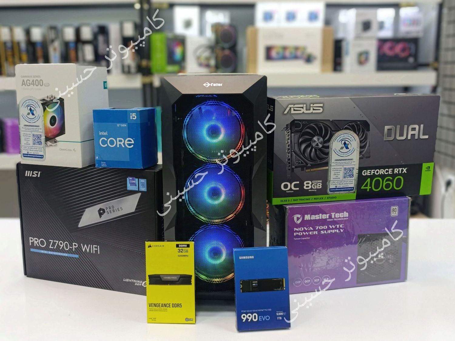 کیس کامپیوتر گیمینگ رندرینگ حرفه ایi5 14600 با4060|رایانه رومیزی|مشهد, حجت|دیوار