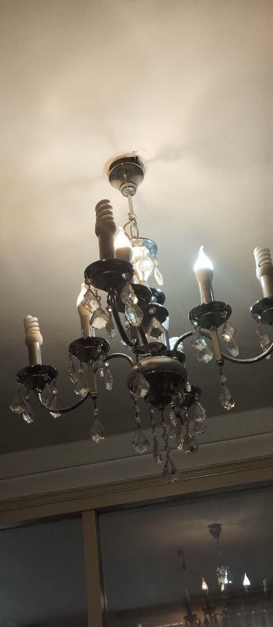 لوستر نقره ای رنگ|لوستر و چراغ آویز|اردبیل, |دیوار