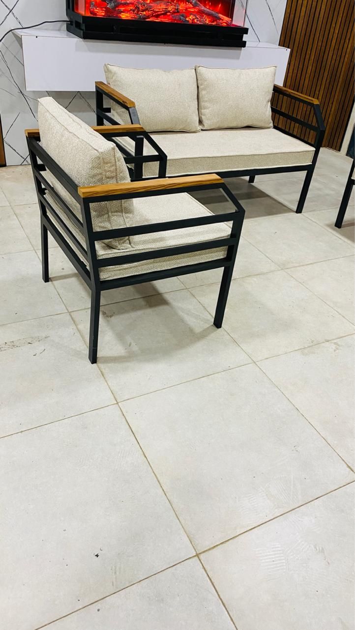 مبل فلز و چوب مدل m3440|مبلمان خانگی و میز عسلی|شیراز, شاهچراغ|دیوار