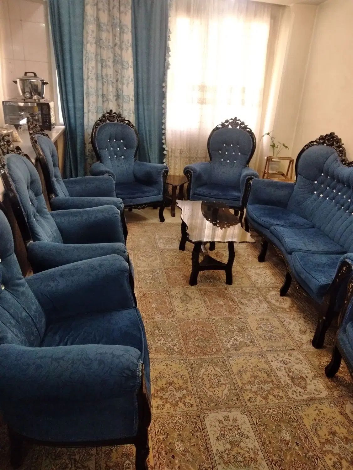 مبلمان ۹ نفره چوب راش|مبلمان خانگی و میز عسلی|تهران, طرشت|دیوار