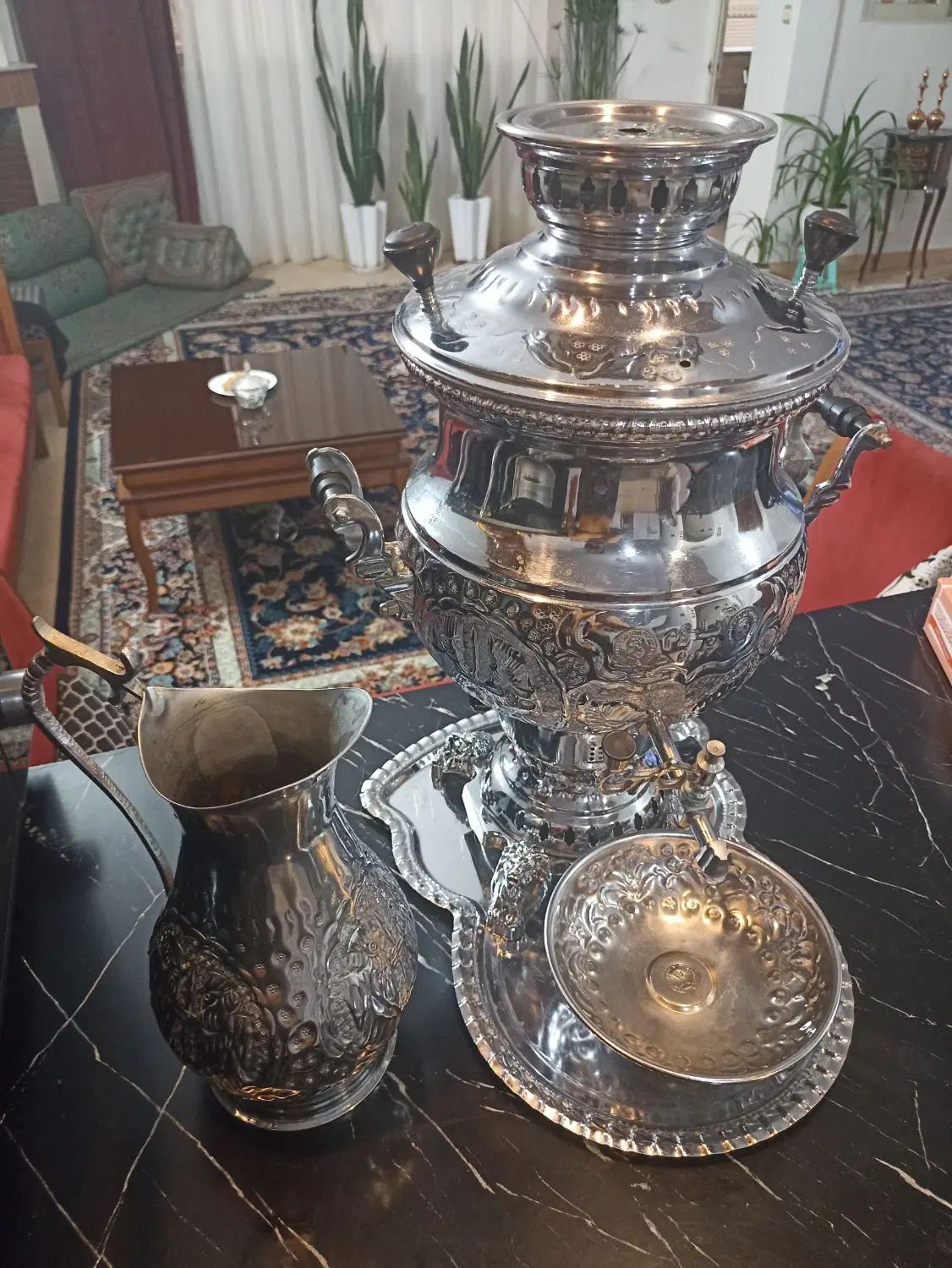 سماور گازی آپولوم قلم کاری شده|سماور، چای‌ساز، قهوه‌ساز|مشهد, شهید هاشمی نژاد|دیوار