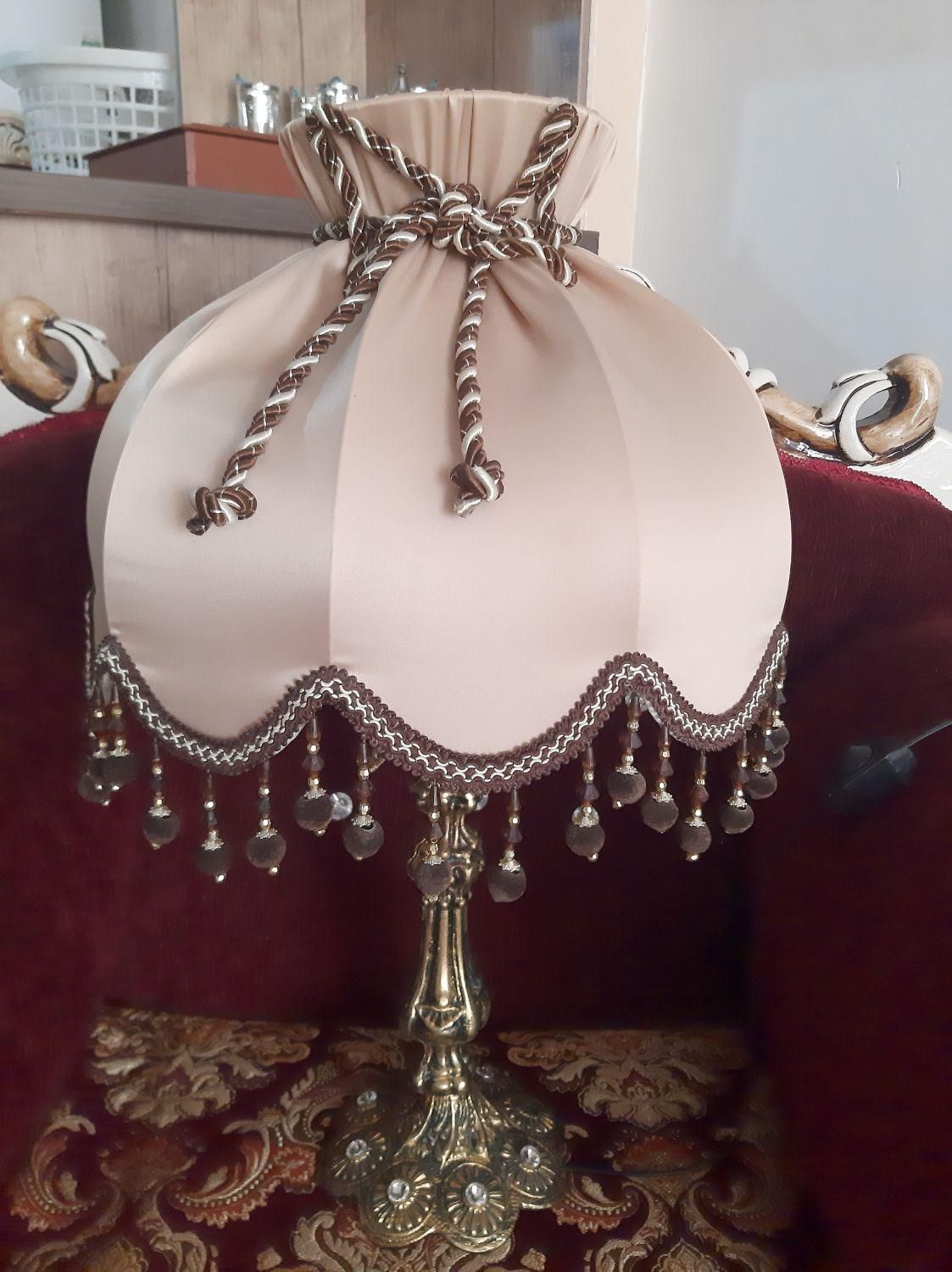 آباژور برنز رنگ بژ|چراغ خواب و آباژور|زنجان, |دیوار