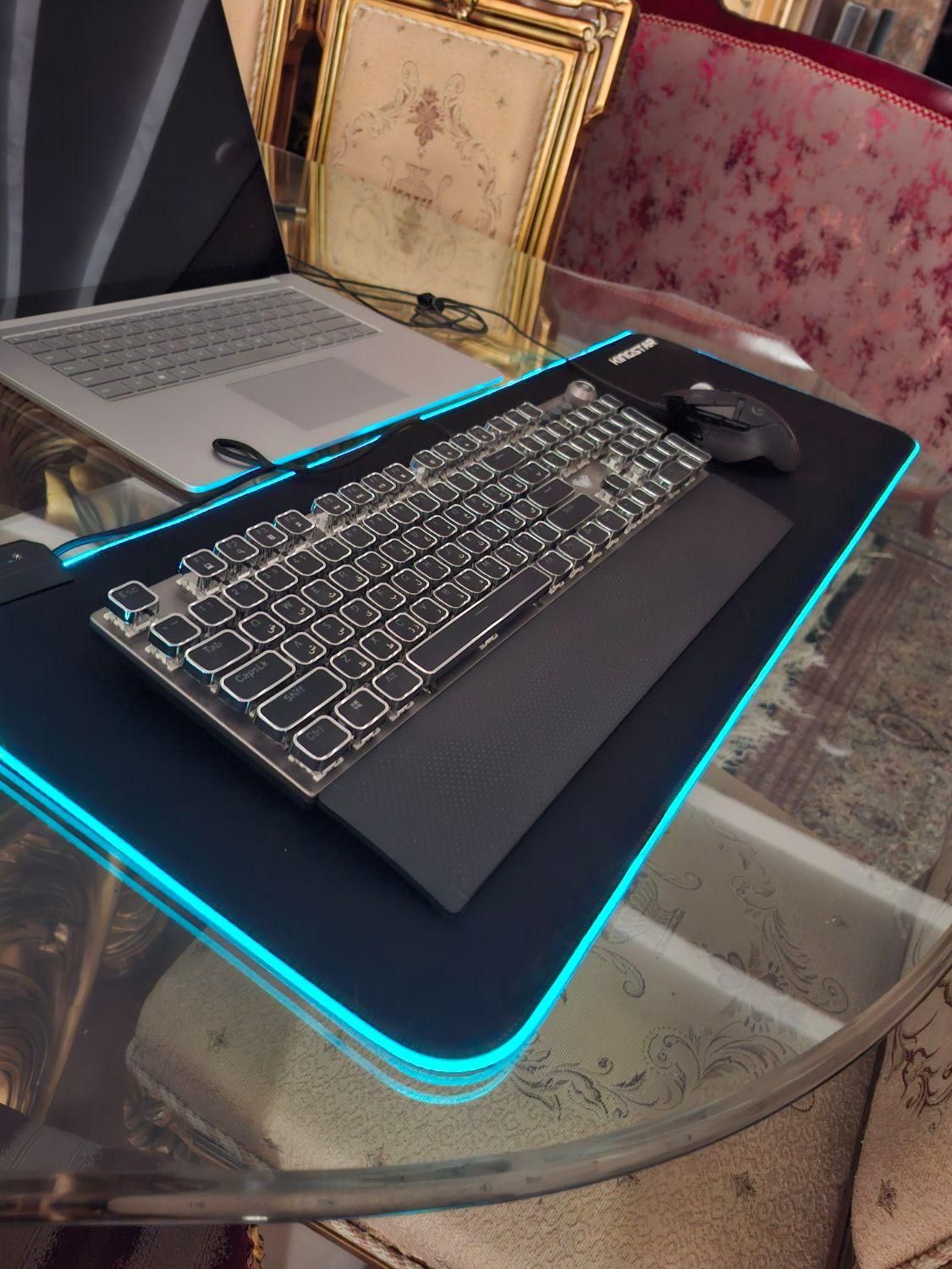 موس و کیبورد گیمینگ با ماوس پد RGB|قطعات و لوازم جانبی رایانه|تهران, صادقیه|دیوار