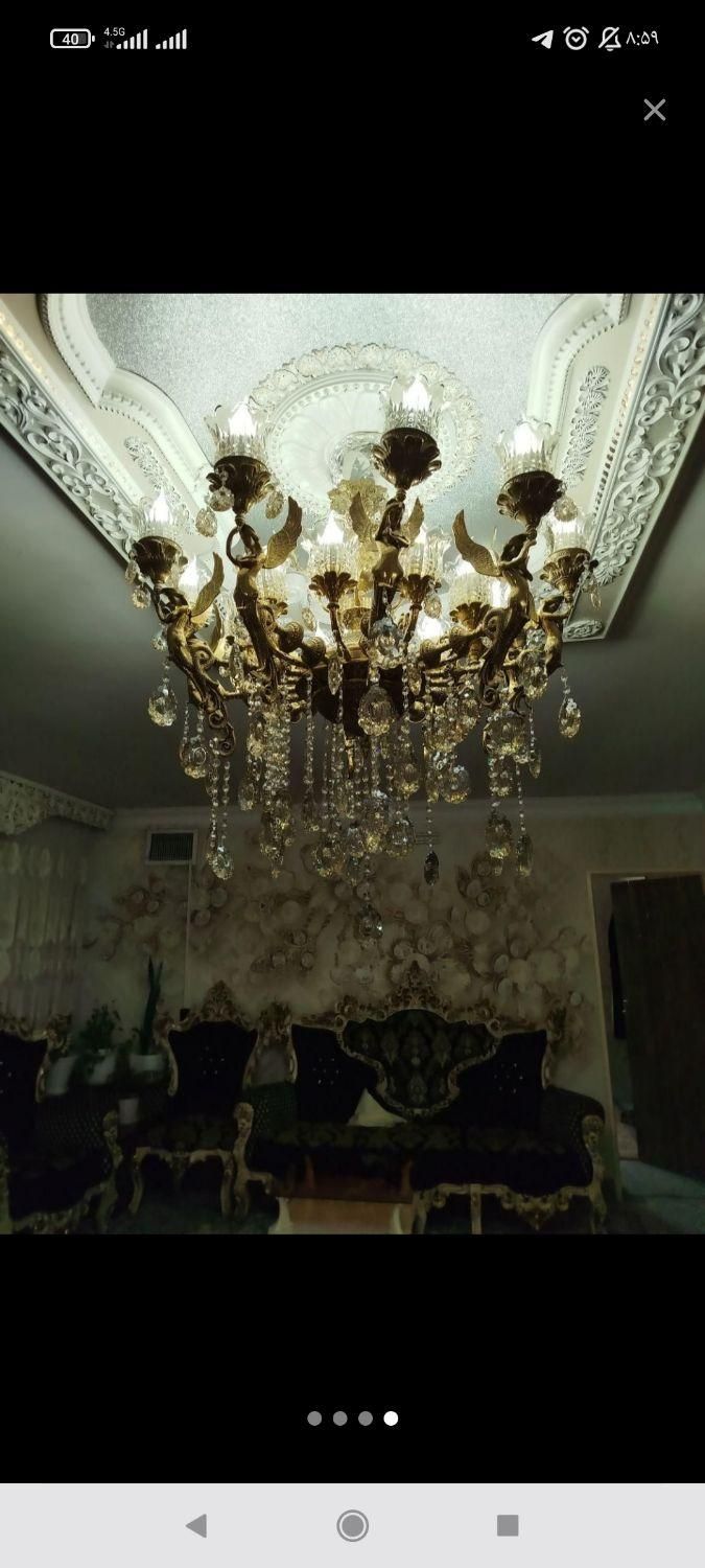 لوستر «برنج وبرنز اصل»|لوستر و چراغ آویز|شیراز, شهرک گلستان|دیوار