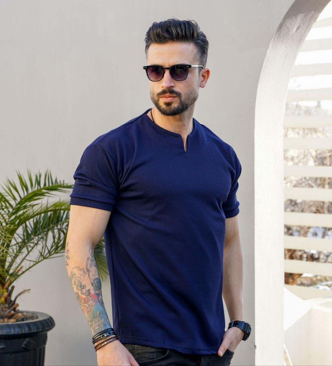 تیشرت یقه کوبایی در ۶ رنگ|لباس|میانه, |دیوار