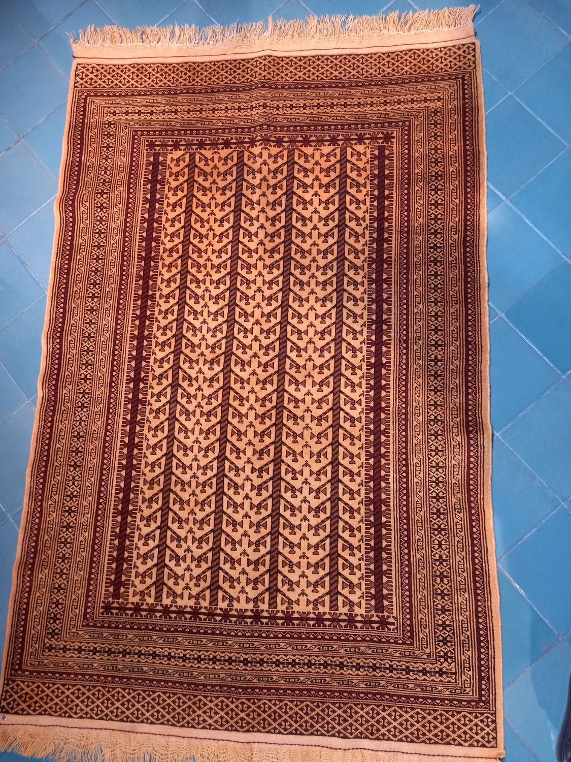 ذرع و نیم ترکمن (نقشه چهار درخت)|گلیم، جاجیم، گبه|اصفهان, سپاهان‌شهر|دیوار