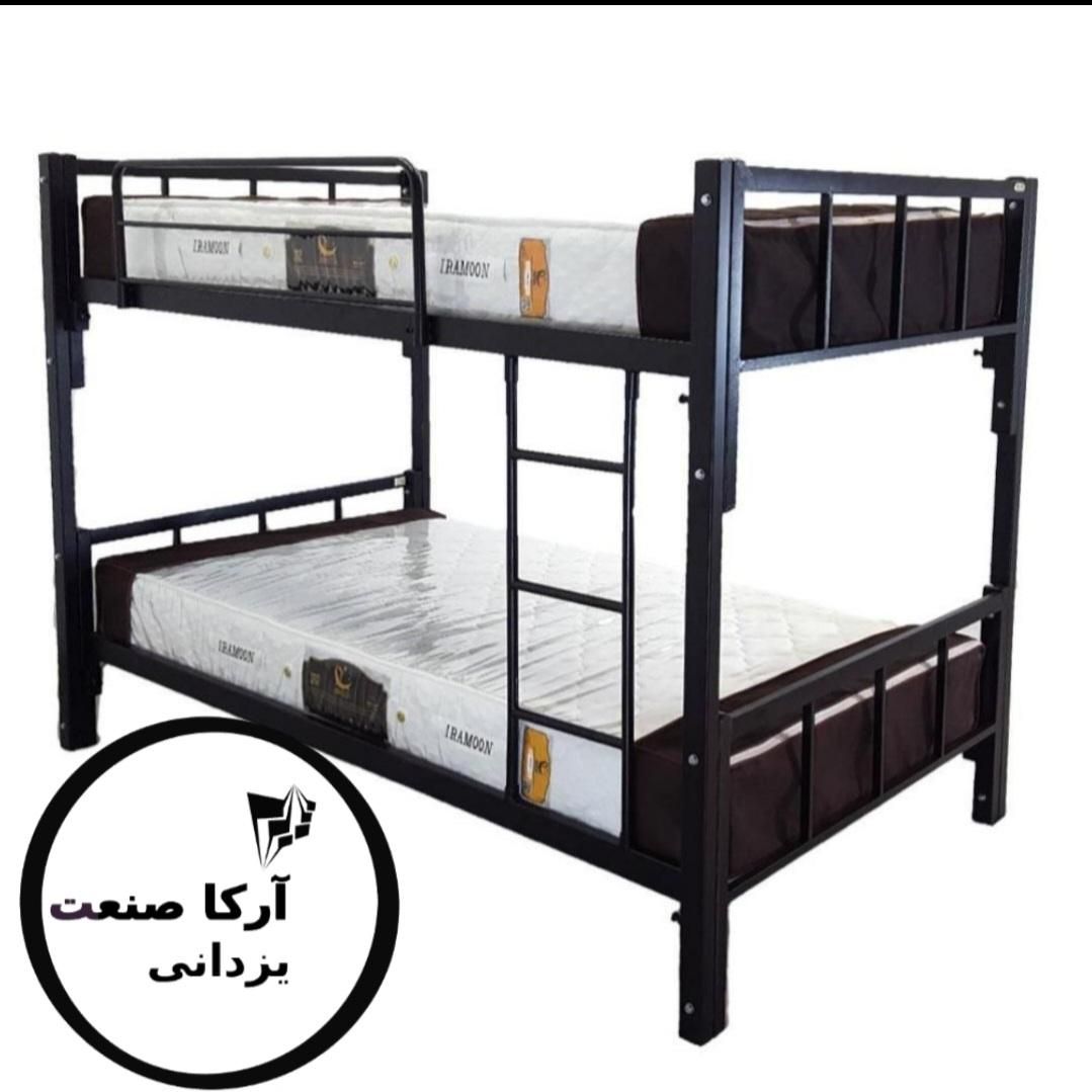 تخت خواب دوطبقه فلزی خوابگاهی فنس( آرکا صنعت)|تخت و سرویس خواب|مشهد, شهید آوینی|دیوار
