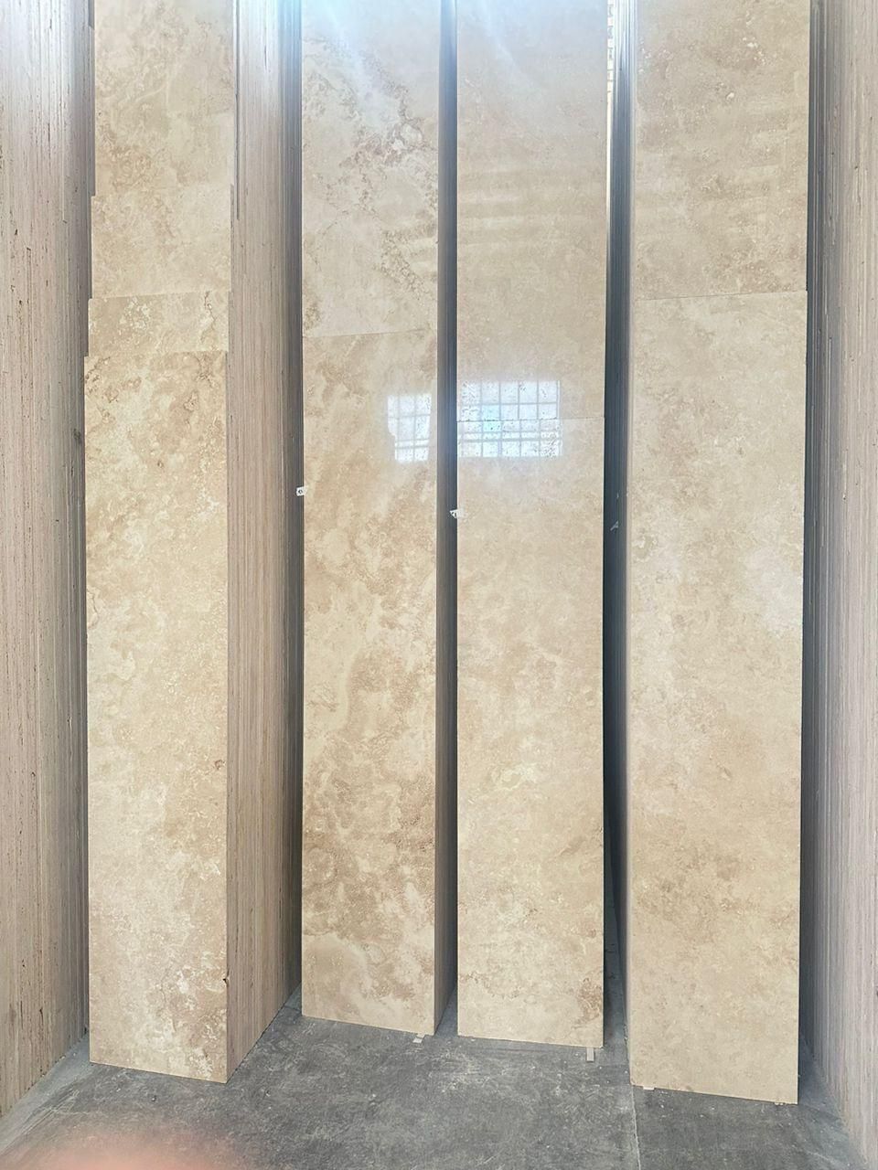 سنگ تراوارتن سفید شکلاتی کرم|مصالح و تجهیزات ساختمان|اصفهان, بوستان ناژوان|دیوار