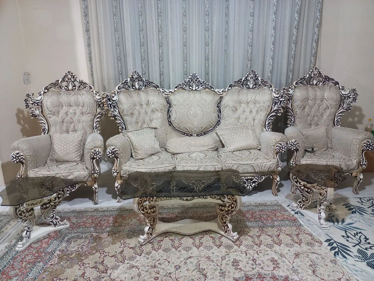 مبل ۹نفره استیل|مبلمان خانگی و میز عسلی|مشهد, کارمندان دوم|دیوار
